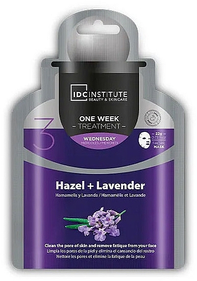 Hamamelis & Lavender Sheet Mask - IDC Institute Hazel + Lavander Facial Mask — photo N1