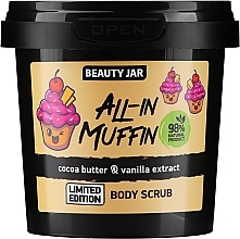 Fragrances, Perfumes, Cosmetics Cocoa Butter and Vanilla Extract Body Scrub - Beauty Jar All-In Muffin Limited Edition Body Scrub
