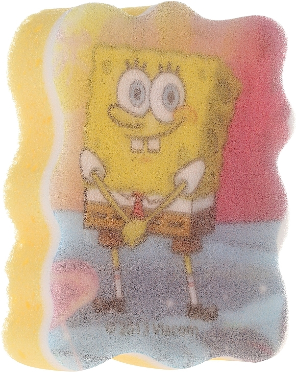 Bath Sponge "SpongeBob", pink-blue - Suavipiel Sponge Bob Bath Sponge — photo N1