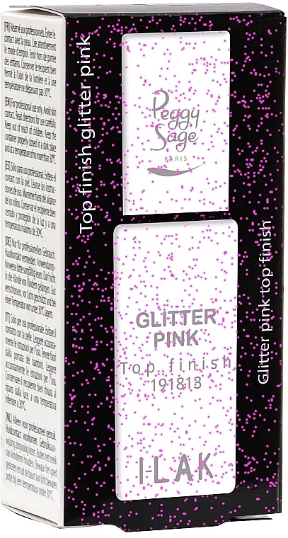 Nail Top Coat - Peggy Sage Top Finish Glitter Pink I-Lak — photo N2