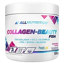 Fish Collage Dietary Suplement - Strawberry Flavour - Allnutrition Collagen-Beauty Fish Suplement Diety — photo N1