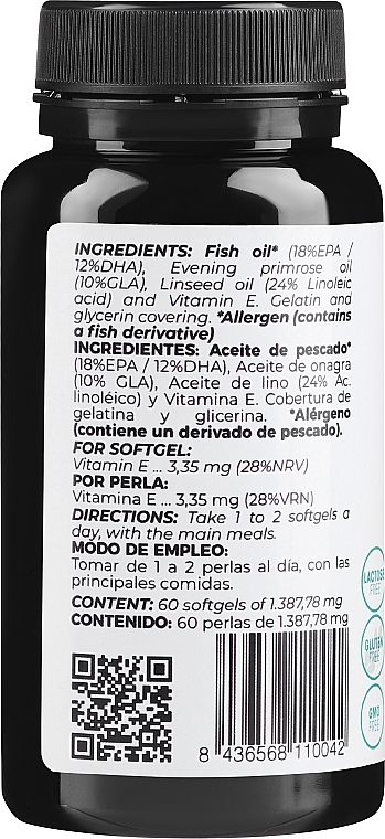 Dietary Supplement - Oneceutic One Omega 3-6-9 Perlas 1000 mg Beauty Life Food Suplement — photo N2