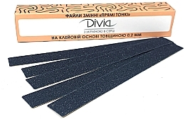 Replaceable File Set 100 Grit for Nail File 'Straight Thin', Di1522-100 - Divia — photo N2