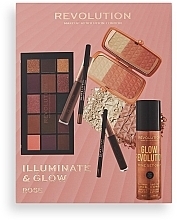 Fragrances, Perfumes, Cosmetics Set - Makeup Revolution Illuminate & Glow Set Rose