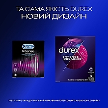 Ribbed & Dotted Condoms with Stimulating Gel, 3 pcs - Durex Intense Orgasmic — photo N4
