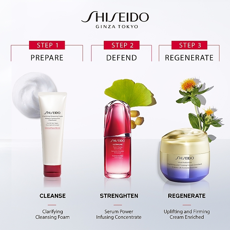 Set - Shiseido Vital Perfection Enriched Holiday Kit (f/cr/50ml + clean/foam/15ml + f/lot/30ml + f/conc/10ml) — photo N6