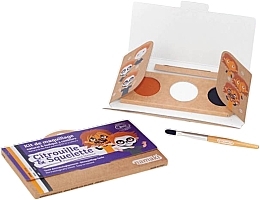 Kids Aqua Makeup Set - Namaki Pumpkin & Skeleton 3-Color Face Painting Kit — photo N2