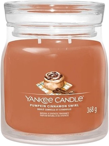 Pumpkin Cinnamon Swirl Scented Candle in Jar, 2 wicks - Yankee Candle Singnature — photo N1