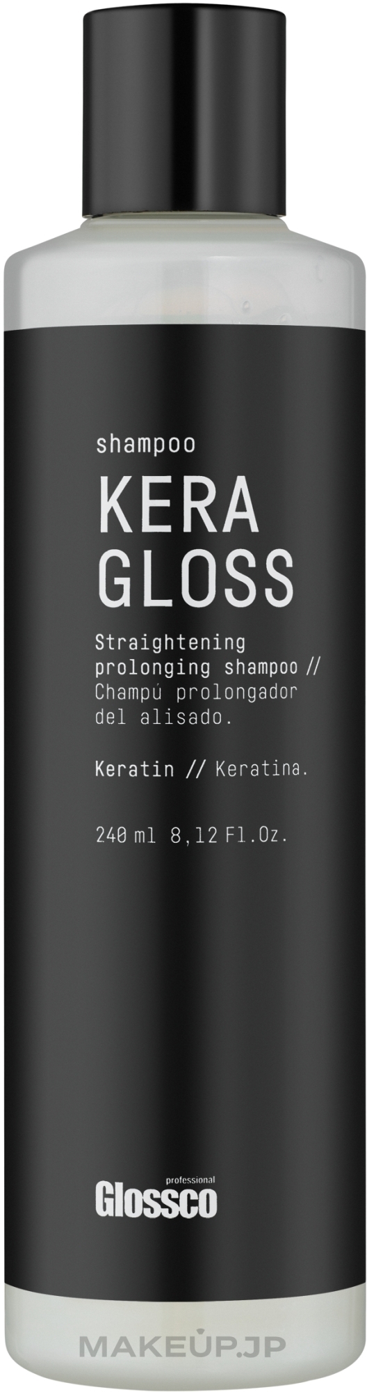 Strengthening Keratin Shampoo - Glossco KeraGloss Straightening Prolonging Shampoo — photo 240 ml