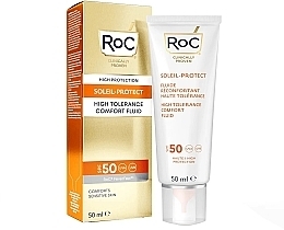 Fragrances, Perfumes, Cosmetics Fluid for Sensitive Skin - RoC Soleil Protect High Tolerance Fluid SPF 50