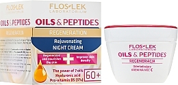 Fragrances, Perfumes, Cosmetics Night Face Cream - Floslek Oils & Peptides Face Cream 60+