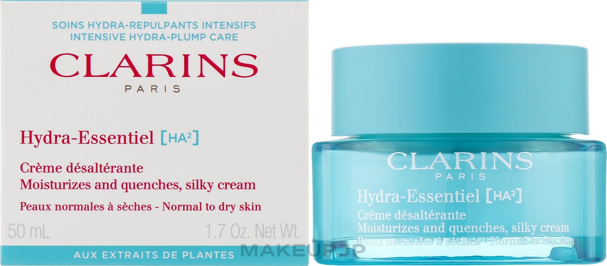 Day Face Cream for Normal & Dry Skin - Clarins Hydra-Essentiel Moisturizes And Quenches Silky Cream Normal To Dry Skin — photo 50 ml