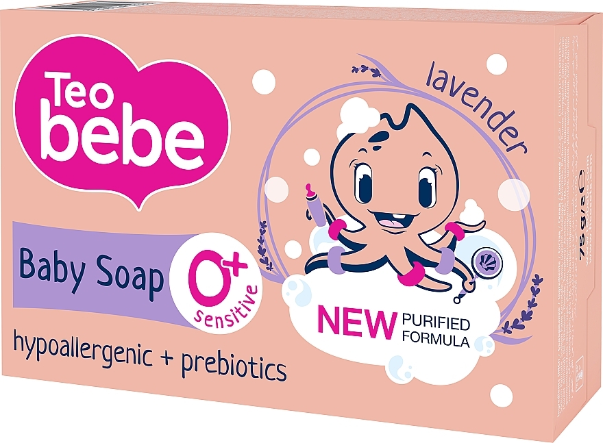 Kids Soap Bar with Lavender Extract - Teo Bebe Sensitive — photo N1