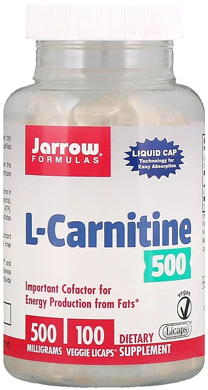 Dietary Supplement "L-Carnitine 500mg" - Jarrow Formulas L-Carnitine 500mg — photo N2