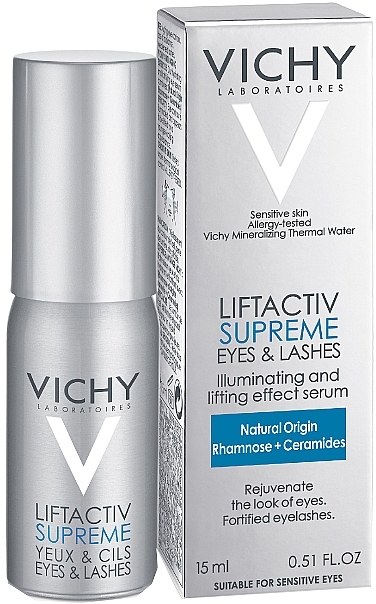 Anti-Wrinkle Eye Serum - Vichy LiftActiv Supreme Eyes & Lashes Serum — photo N8