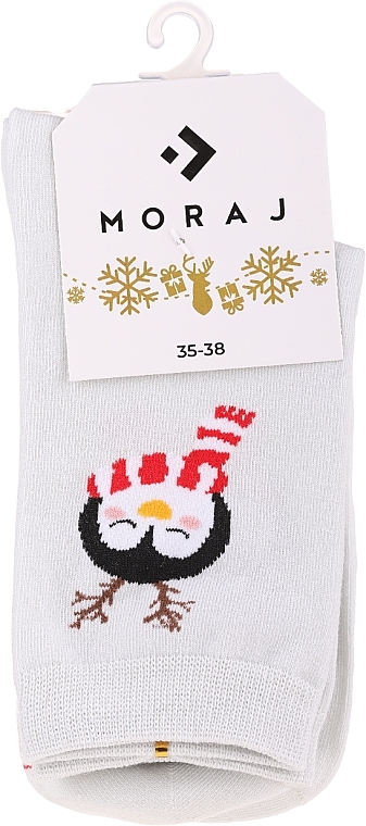 Women Christmas Socks, CSLS250-020, white - Moraj — photo N1