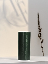 Cylinder Candle, diameter 7 cm, height 15 cm - Bougies La Francaise Cylindre Candle Green — photo N2