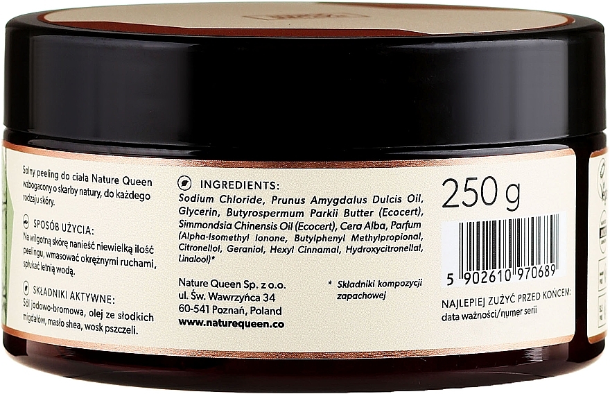 Body Salt Scrub "Bamboo" - Nature Queen Body Scrub — photo N2