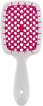 Hair Brush, white/fuchsia - Janeke Superbrush Small The Original — photo N1