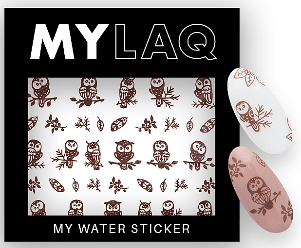 Owls Nail Stickers - MylaQ My Water Sticker 1 — photo N1