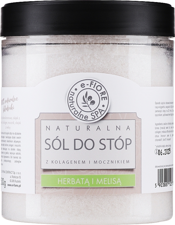 Lemon Balm Foot Salt - E-Fiore Foot Salt Melissa — photo N1