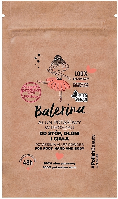 Foot, Hand & Body Powder - Floslek Balerina Potassium Alum Powder For Foot, Hand And Body — photo N1