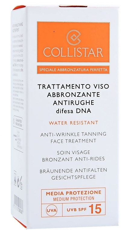 Cell DNA Protective Anti-Wrinkle Taning Face Treatment Sun Cream - Collistar Speciale Abbronztura Perfetta Anti-Wrinkle Tanning Face Treatment SPF15 — photo N4