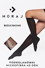 Women Microfiber Socks, 1 pair, 40 den, safari - Moraj — photo N1