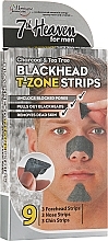 T-Zone Strips - 7th Heaven Men's Blackhead T-Zone Strips Charcoal & Tea Tree — photo N1