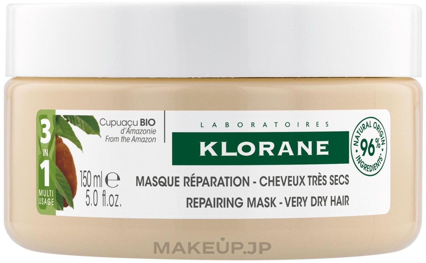 Hair Mask 3-in-1 - Klorane Cupuacu Nourishing & Repairing Mask — photo 150 ml