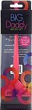 Wide Coloring Brushes, black, pink, purple - Framar Big Daddy Brush Set — photo N2