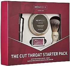 Fragrances, Perfumes, Cosmetics Set - Men Rock The Cut Throat Starter Pack (razor/1pcs + brush/1pcs + blades/5pcs + sh/cr/100ml)