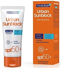 Fragrances, Perfumes, Cosmetics Facial Sun Protective Cream for Dry Skin - Novaclear Urban Sunblock Protective Cream SPF50