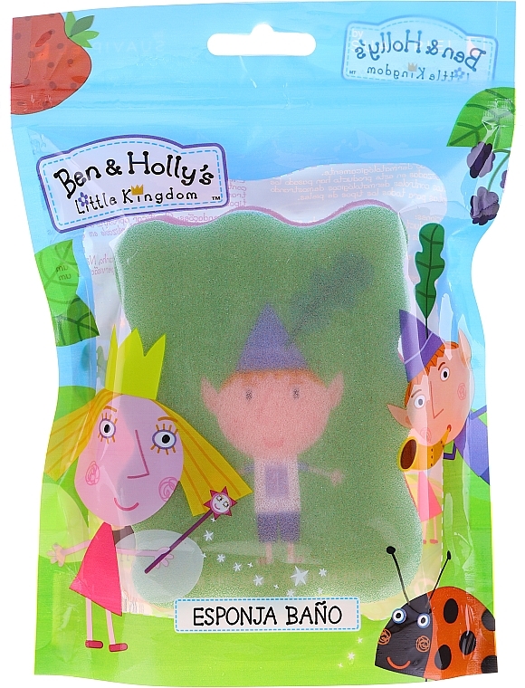 Baby Bath Sponge "Ben and Holly", Ben, green-pink - Suavipiel Ben & Holly Bath Sponge — photo N2