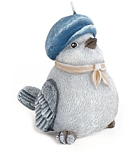 Fragrances, Perfumes, Cosmetics Decorative Candle "Sparrow", 10x10 cm, grey - Artman