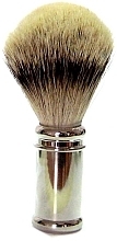 Fragrances, Perfumes, Cosmetics Shaving Brush with Badger Fiber, chrome, silver - Golddachs Silver Tip Badger Metal Chrome Handle Silver