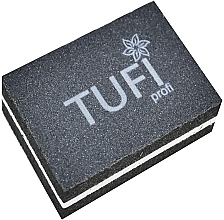 Mini Buff 100/180 grit, black - Tufi Profi Premium — photo N1