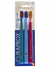 Toothbrush Set, 5460 Ultra Soft, red, turquoise, blue - Curaprox — photo N1