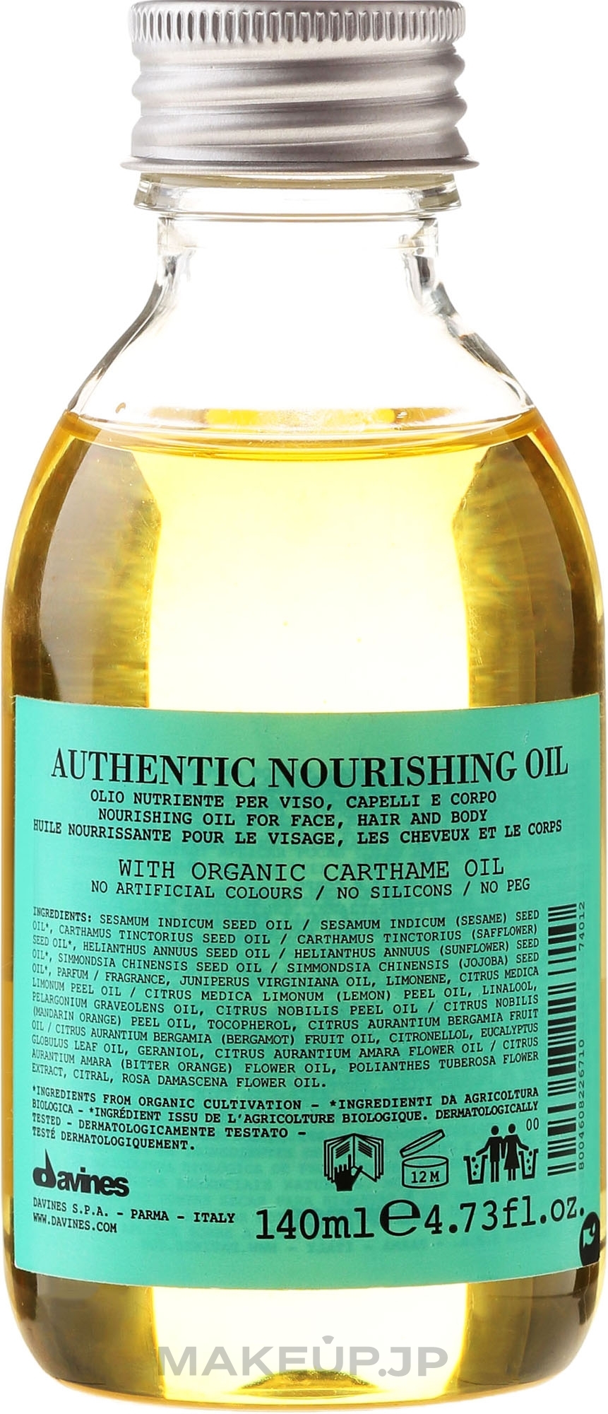 Nourishing Face, Hair & Body Oil - Davines Authentic — photo 140 ml