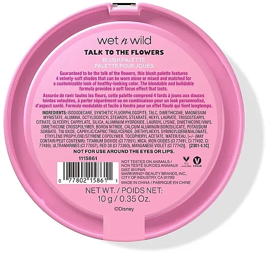 Blush Palette - Wet N Wild Alice in Wonderland Talk To The Flowers Blush Palette — photo N4