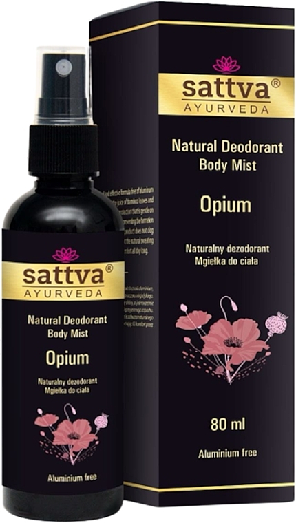 Natural Deodorant Spray 'Opium' - Sattva Natural Deodorant Body Mist Opium — photo N1