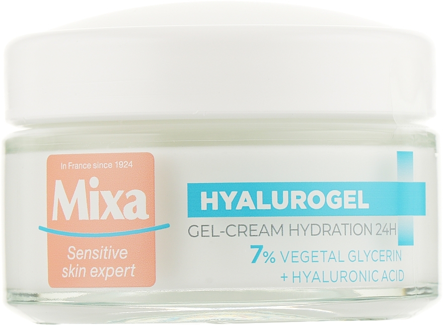 Moisturizing Facial Cream Gel with Hyaluronic Acid & Glycerin for Normal & Sensitive Skin - Mixa Hydrating Hyalurogel Intensive Hydration — photo N14