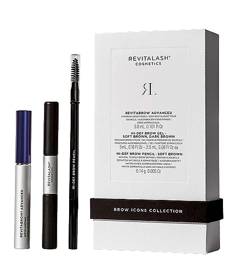 Set - Revitalash Brow Icons Collection (brow/cond/3ml + brow/gel/5ml + brow/pencil/0.14g) — photo N1