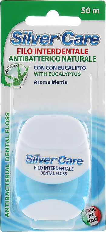 Fluoride & Silver Nitrate Dental Floss, 50 m - Silver Care — photo N1