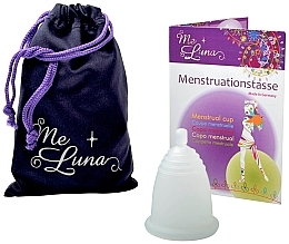 Menstrual Cup with Ball, size L, clear - MeLuna Classic Menstrual Cup Stem — photo N1