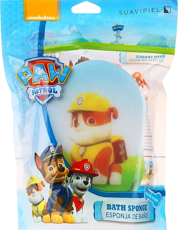 Kids Bath Sponge "Paw Patrol", Rubble 2 - Suavipiel Paw Patrol Bath Sponge — photo N3