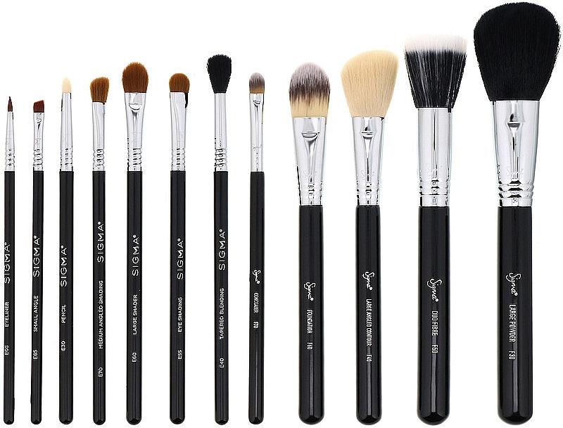 Makeup Brush Set, 12 pcs - Sigma Beauty Essential Brush Set — photo N8