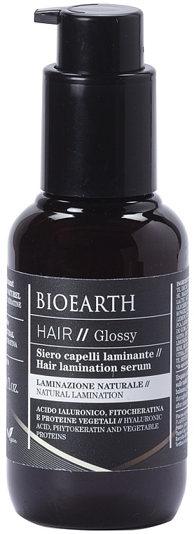 Lamination Serum for Hair Shine - Bioearth Glossy Hair Lamination Serum — photo N1