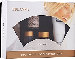 Fragrances, Perfumes, Cosmetics Set - Pulanna Bio-Gold (eye/gel/21g + f/cr/2x60g + f/ton/60g + cl/milk/90g) 
