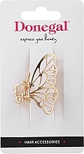 Fragrances, Perfumes, Cosmetics Hair Clip FA-5610, lace butterfly, gold - Donegal